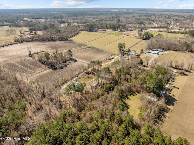 drone / aerial view featuring a rural view