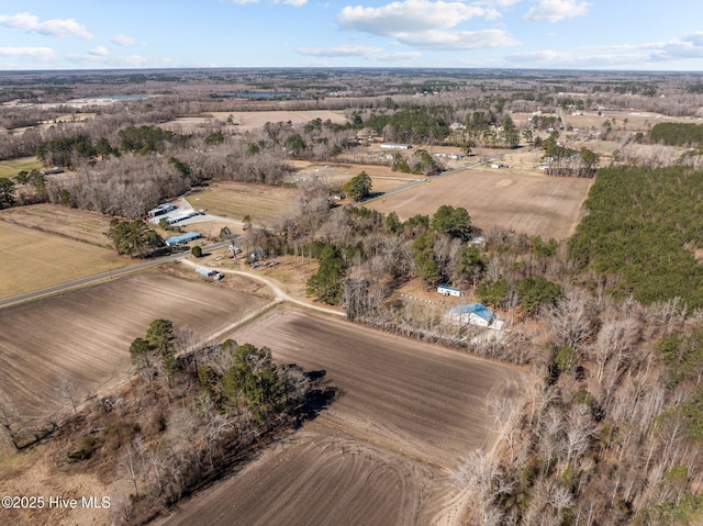 bird's eye view with a rural view