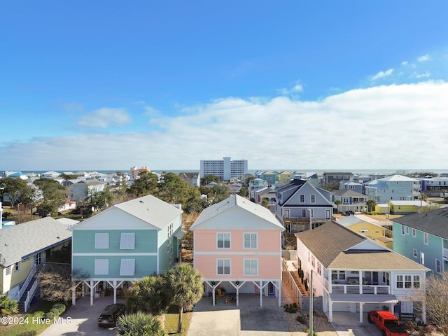 bird's eye view with a residential view