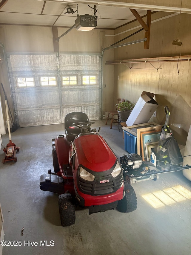 garage featuring a garage door opener