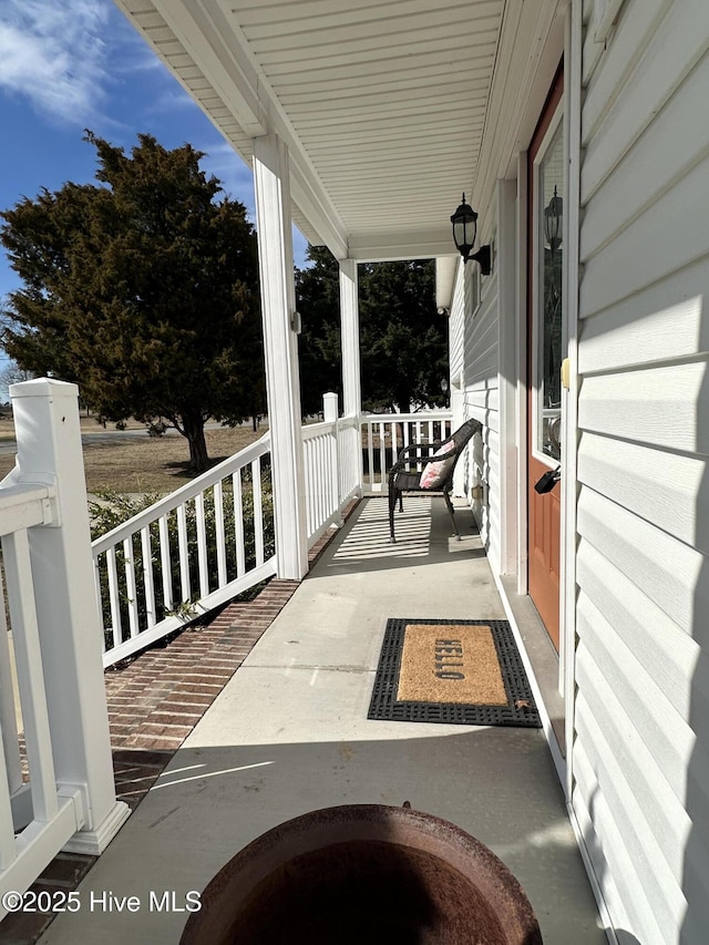 view of patio / terrace featuring a porch