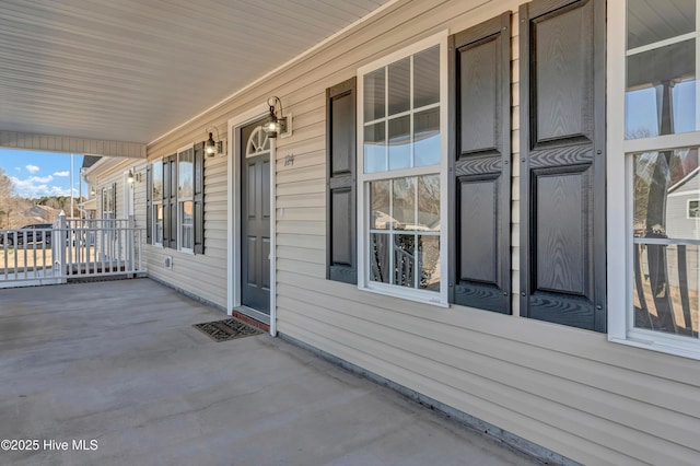 view of patio / terrace with a porch