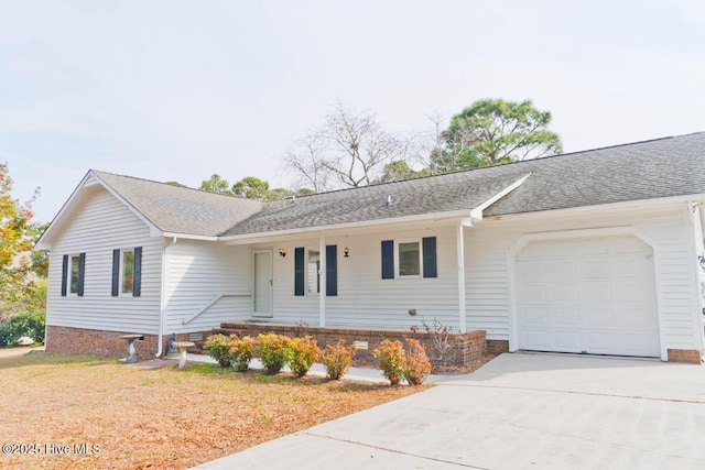 view of front facade featuring an attached garage