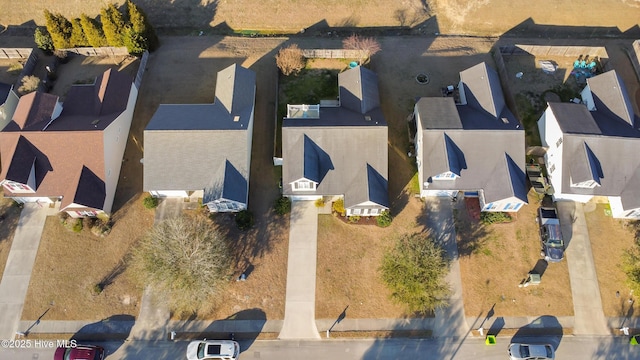 drone / aerial view with a residential view