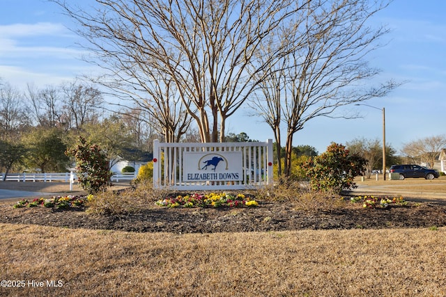 view of community sign