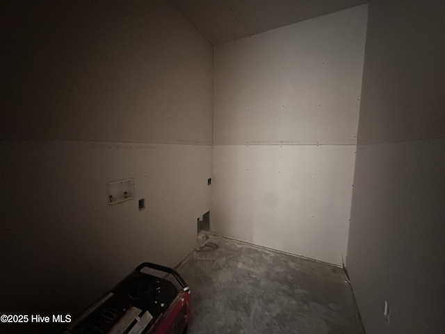 washroom with hookup for a washing machine and laundry area