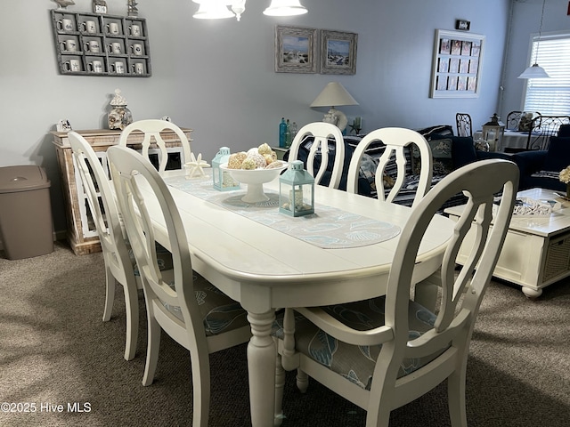 dining room with carpet