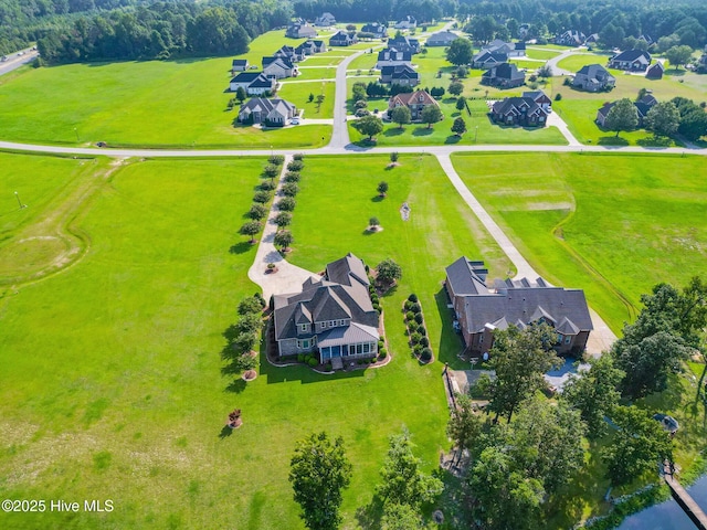 aerial view featuring a residential view