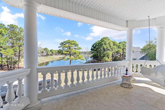 2760 Marsh Point Ln SE, Southport, NC 28461 - view of patio / terrace featuring a water view