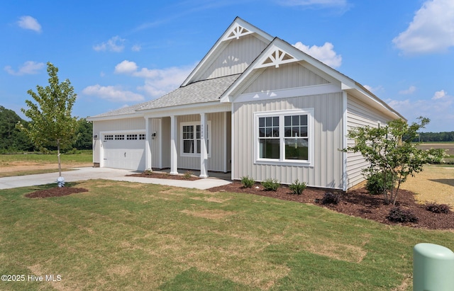 4506 Fairhaven Dr W, Wilson, NC 27893 - view of front of property featuring concrete driveway, an attached garage, a front yard, and roof with shingles