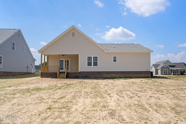 4506 Fairhaven Dr W, Wilson, NC 27893 - back of property featuring a porch and brick siding