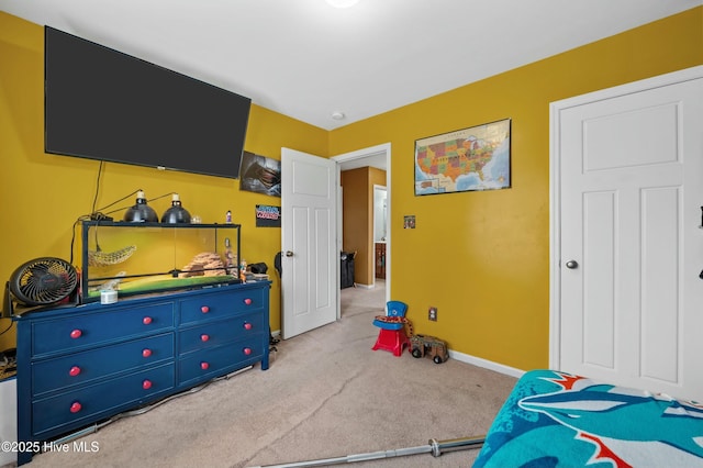 game room with carpet and baseboards