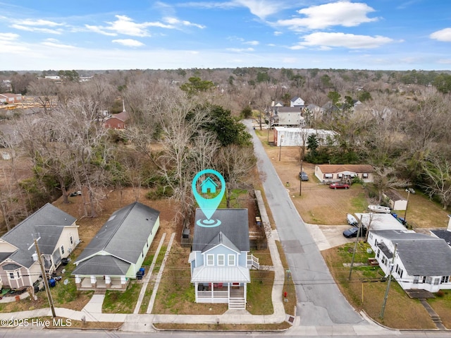 aerial view featuring a residential view