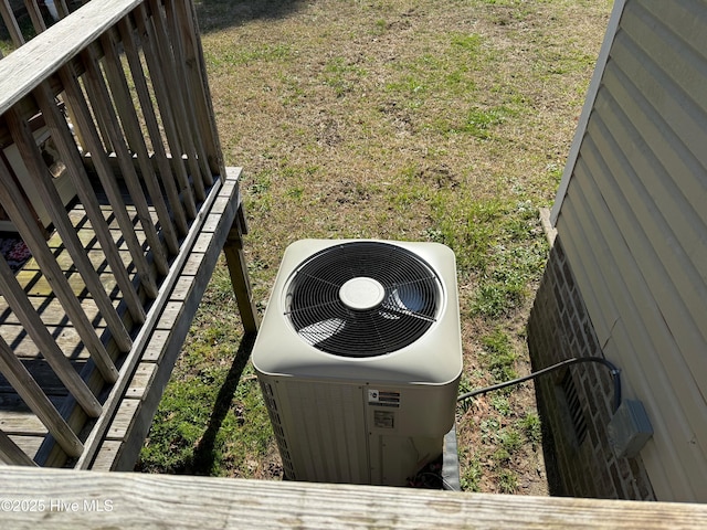 exterior details featuring central AC