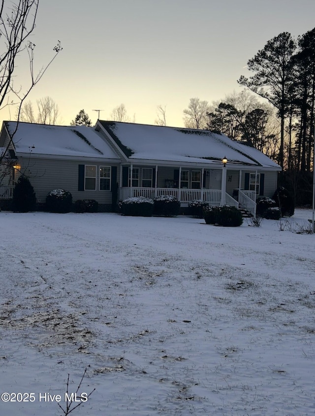 view of front of home with a porch