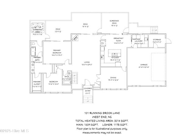 101 Running Brook Ln, West End, NC 27376 - property floor plan