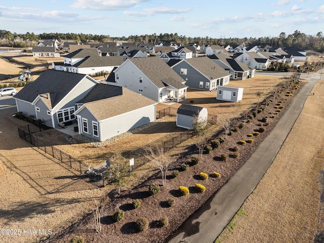 bird's eye view featuring a residential view