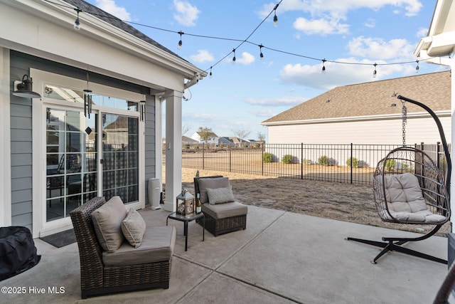 view of patio with fence