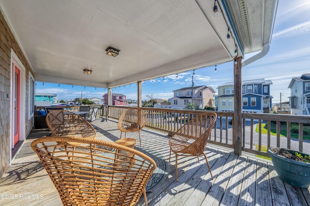 deck featuring a residential view