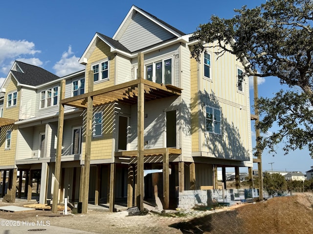 exterior space with board and batten siding