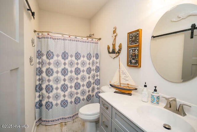 226 NE 76th St, Oak Island, NC 28465 - full bath with vanity, toilet, and curtained shower