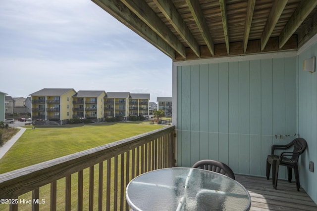 918 N New River Dr Unit 728, Surf City, NC 28445 - balcony with outdoor dining space