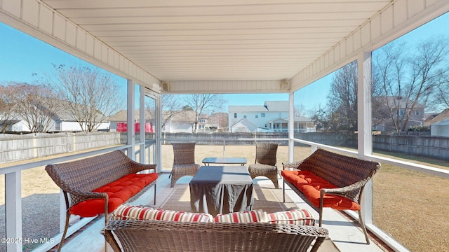 view of sunroom / solarium