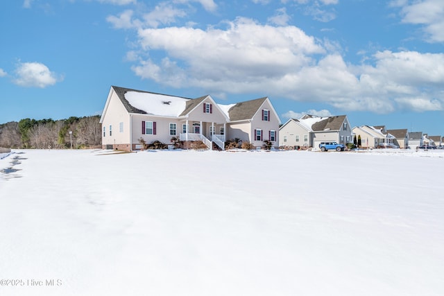 view of front of property featuring a residential view