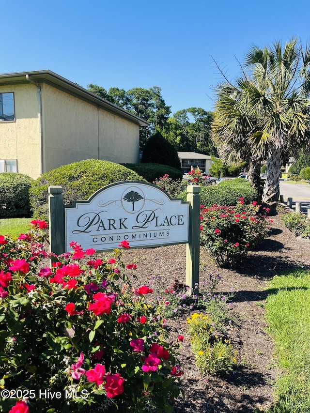 view of community sign