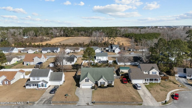 bird's eye view featuring a residential view