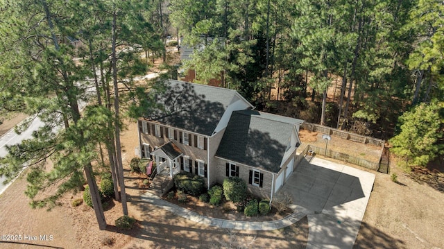 birds eye view of property