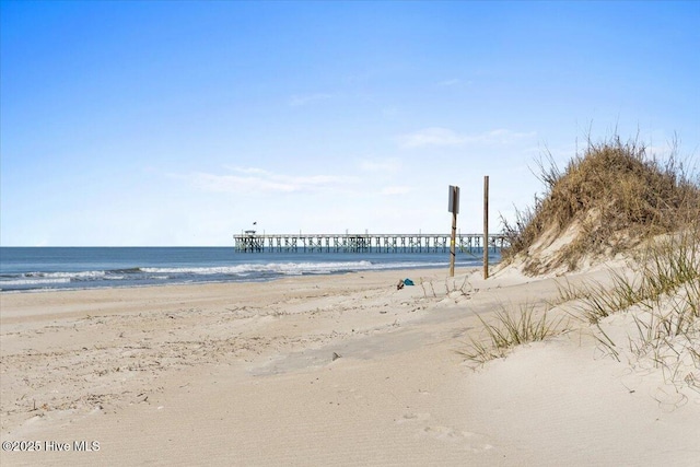 water view featuring a beach view