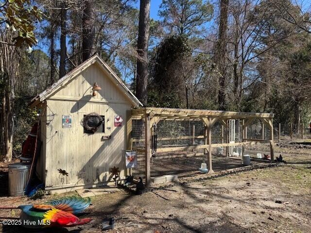 view of poultry coop