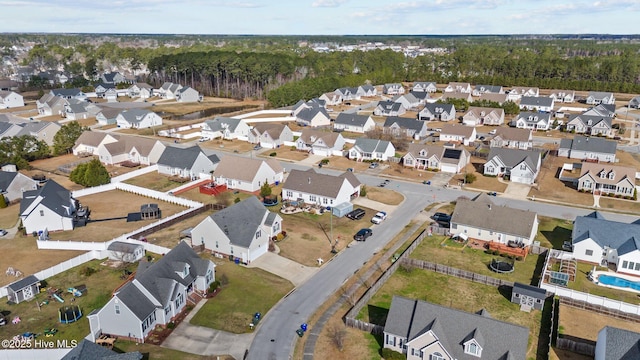 aerial view with a residential view