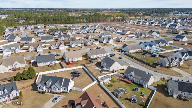 aerial view featuring a residential view