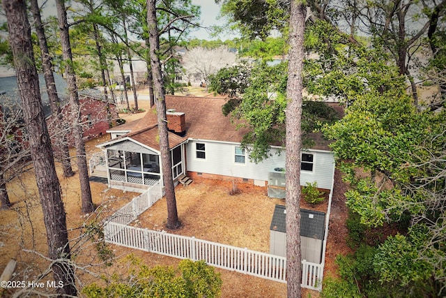 birds eye view of property