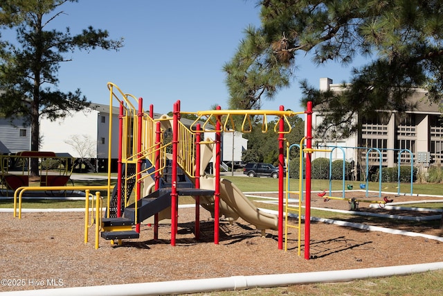 view of community jungle gym