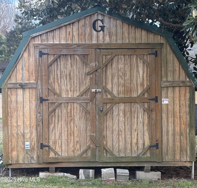 view of shed