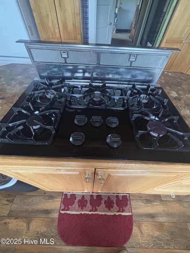 details featuring black stovetop