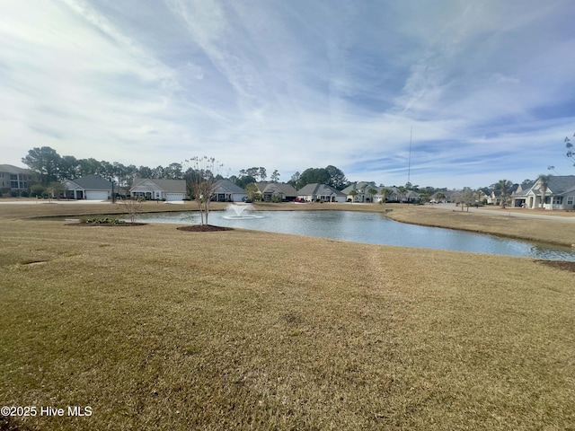 property view of water with a residential view