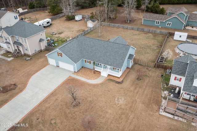 birds eye view of property