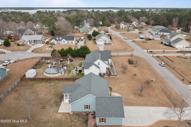 bird's eye view featuring a residential view