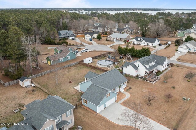 birds eye view of property featuring a residential view