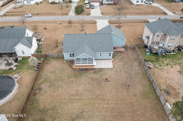 birds eye view of property featuring a residential view