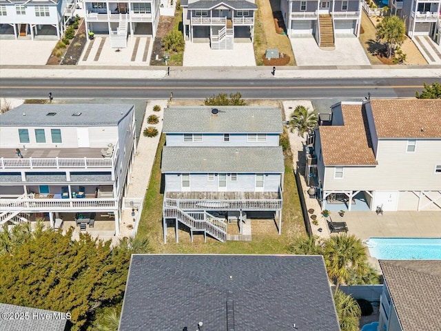 drone / aerial view with a residential view