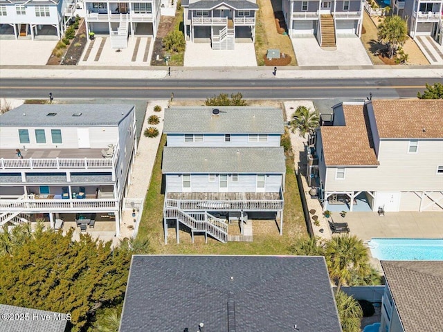 bird's eye view with a residential view