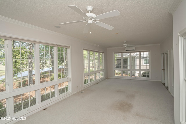 234 Crooked Gulley Cir, Sunset Beach, NC 28468 - unfurnished sunroom featuring a wall unit AC