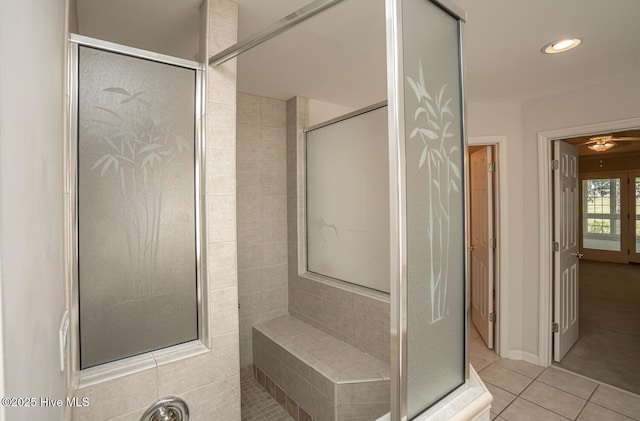 234 Crooked Gulley Cir, Sunset Beach, NC 28468 - bathroom featuring tile patterned floors and a stall shower