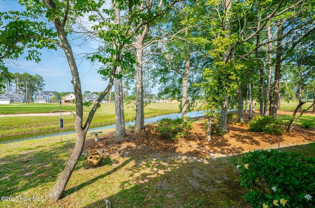 234 Crooked Gulley Cir, Sunset Beach, NC 28468 - view of green lawn with a water view
