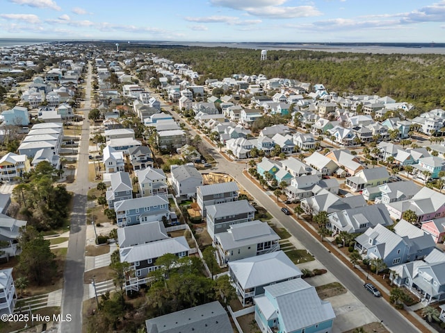 aerial view with a residential view